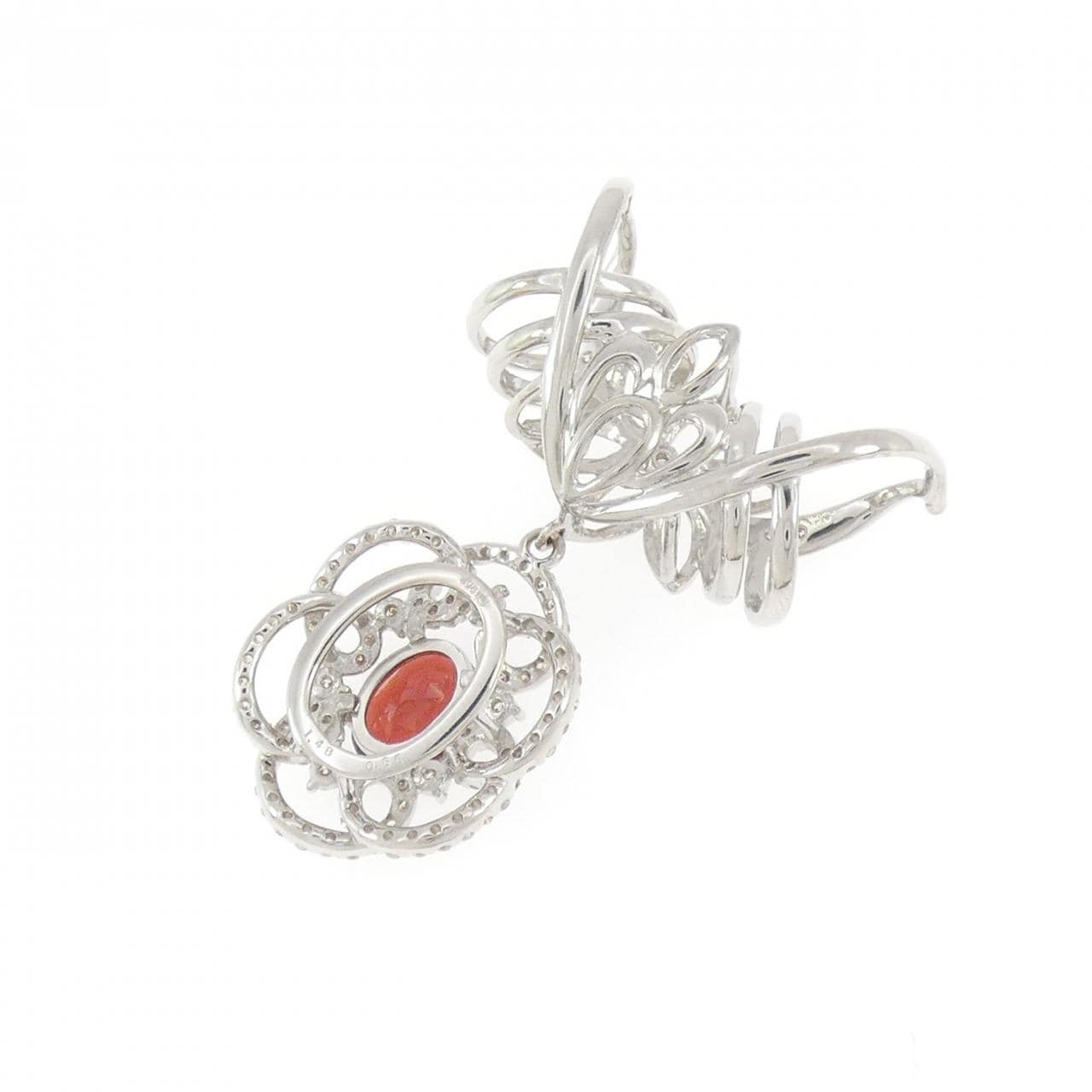 K18WG ガーネット ペンダント 1.48CT