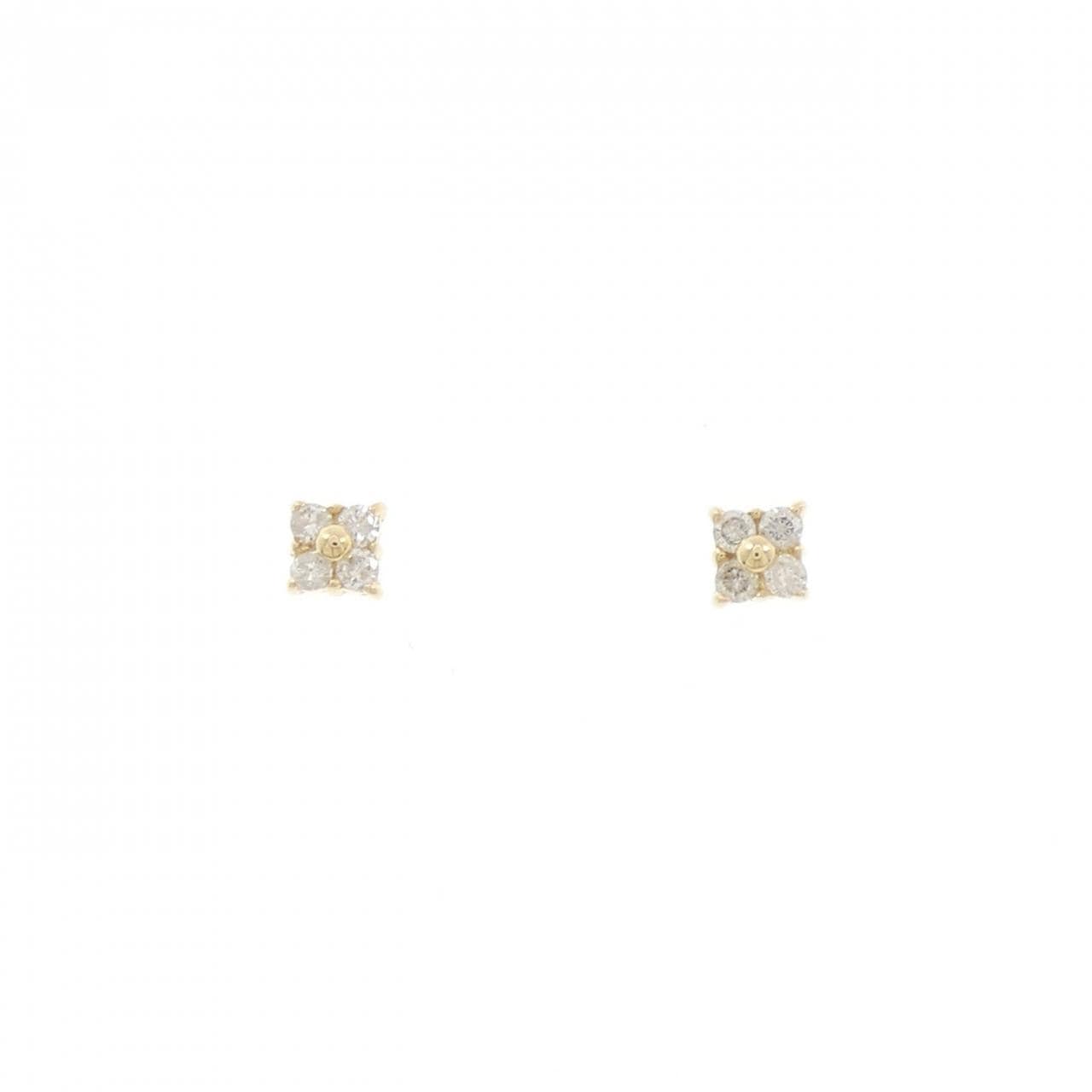 K18YG ダイヤモンド ピアス 0.10CT