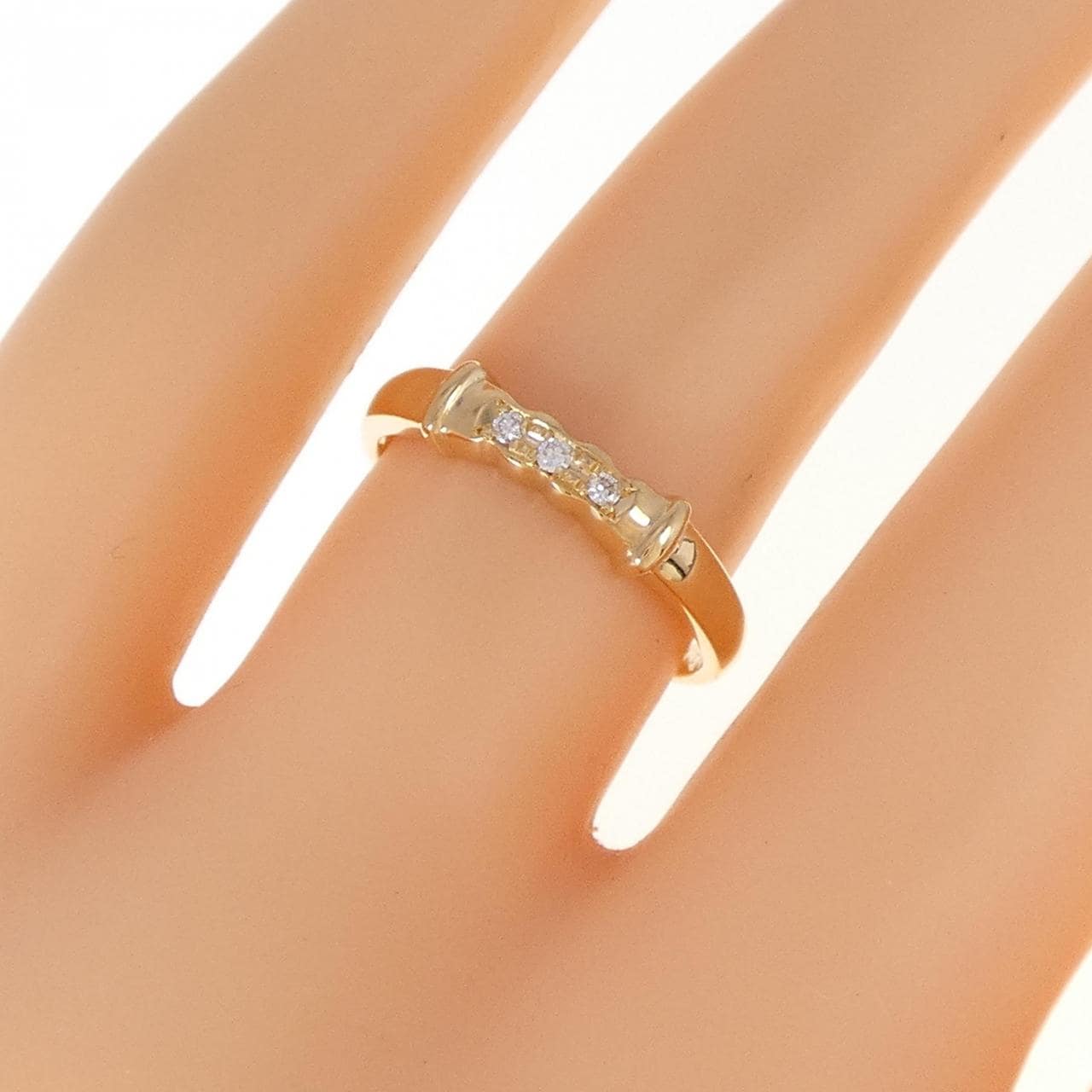 K18YG ダイヤモンド リング 0.03CT