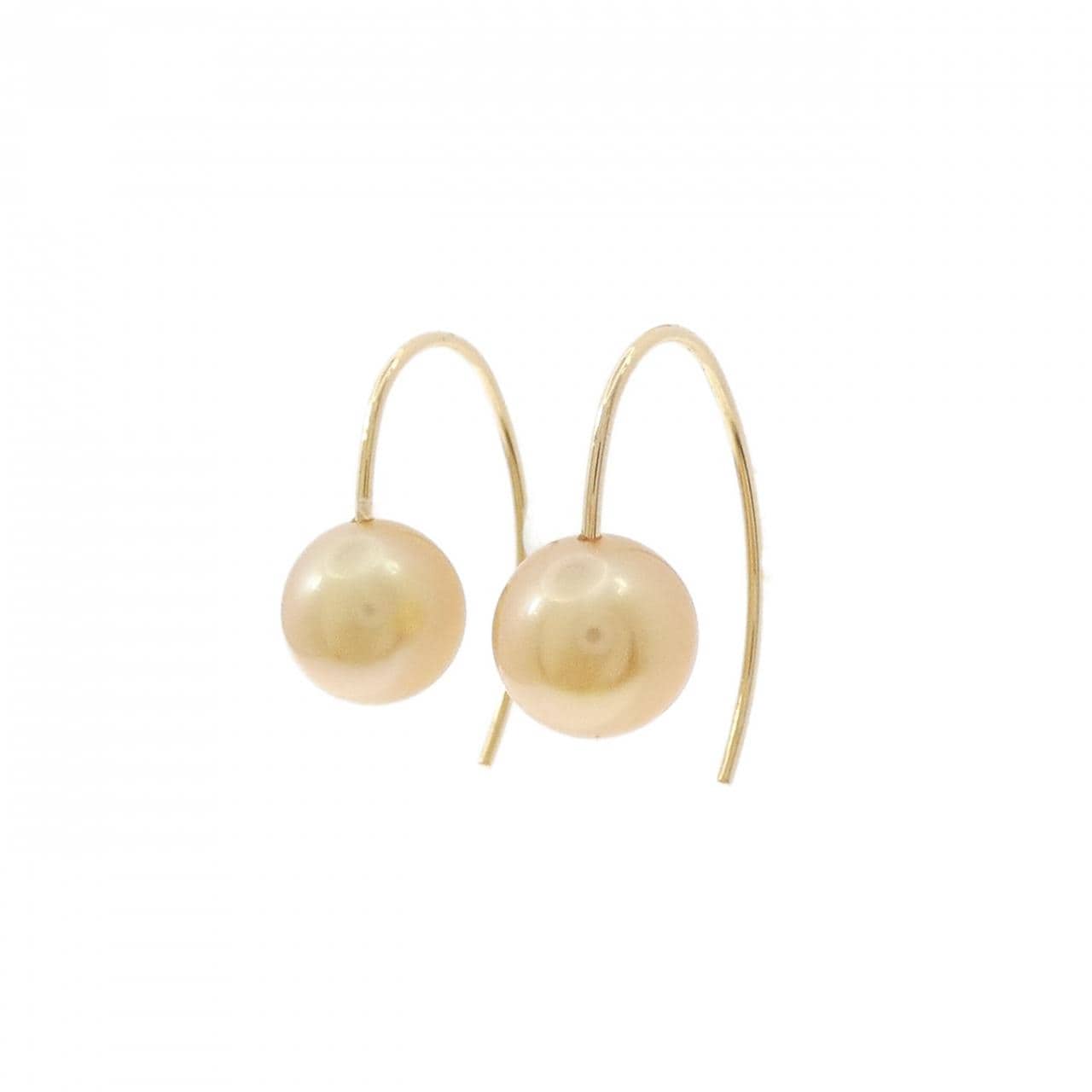 18K White Butterfly Pearl Earrings 8.1mm