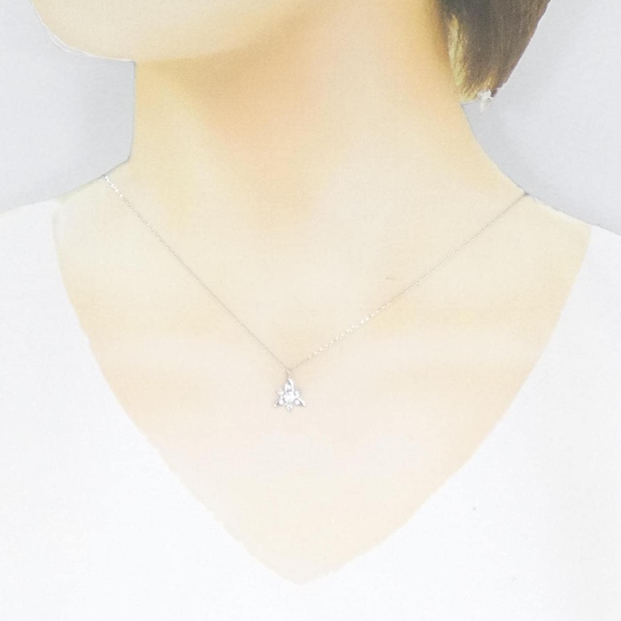 【リメイク】PT ダイヤモンド ネックレス 0.14CT