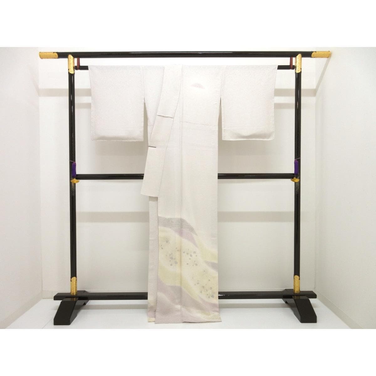 【新品】単衣　訪問着　銀彩加工ボカシ染