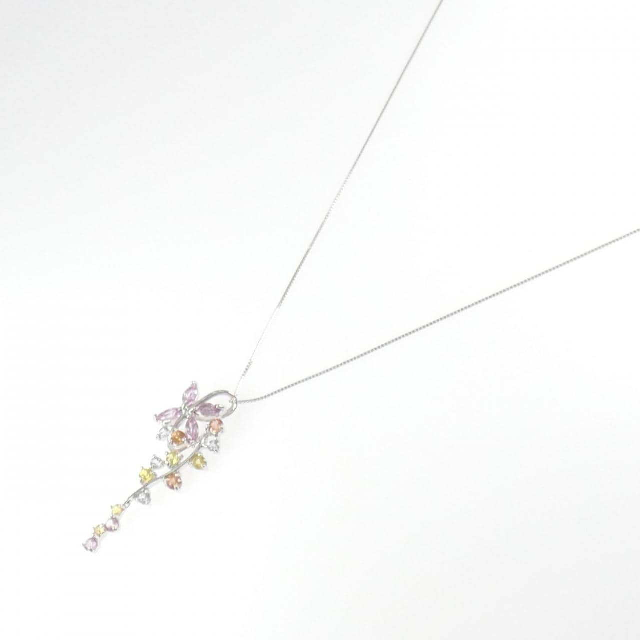 K18WG サファイヤ ネックレス 1.62CT