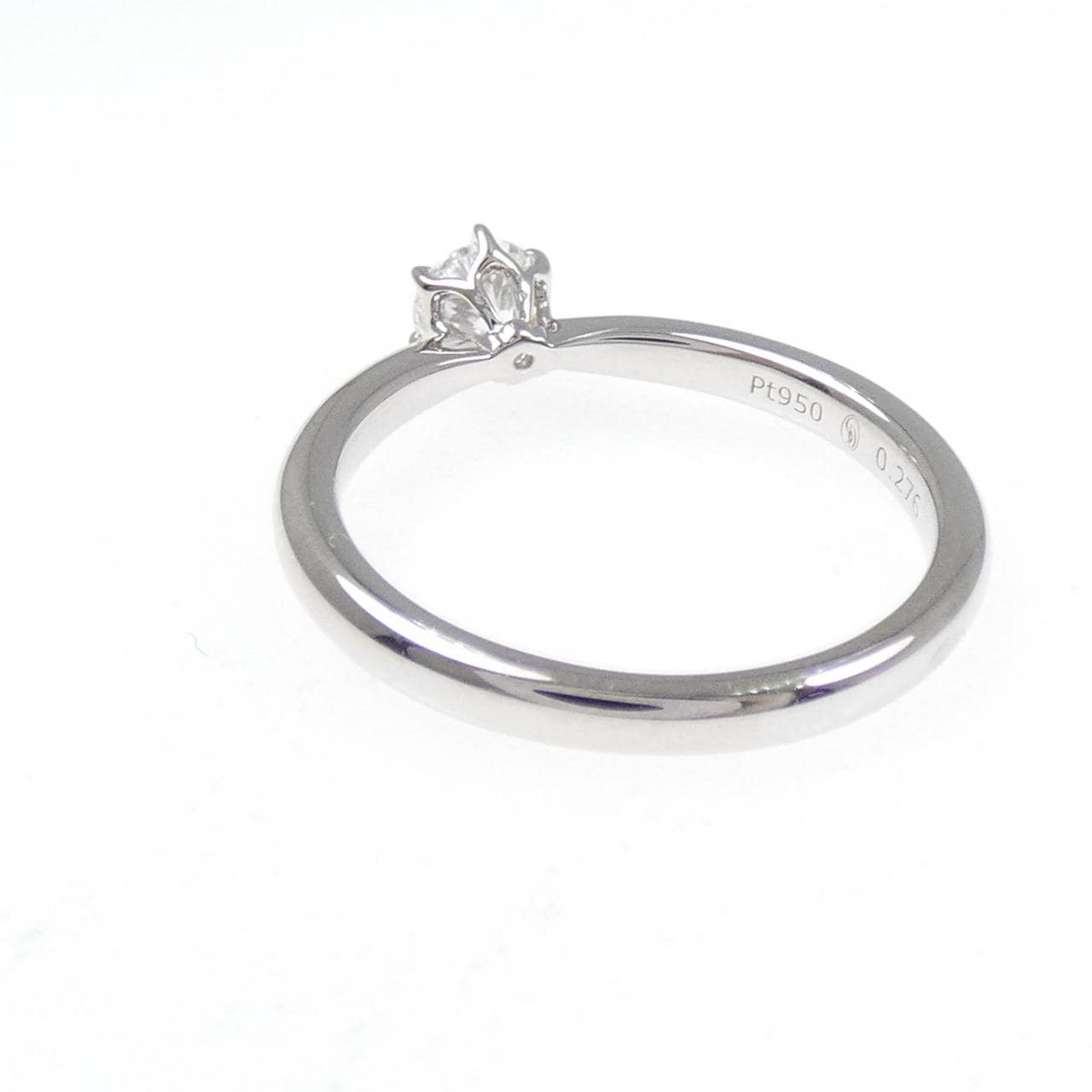 PT950 ダイヤモンド リング 0.276CT D VVS1 3EXT H&C