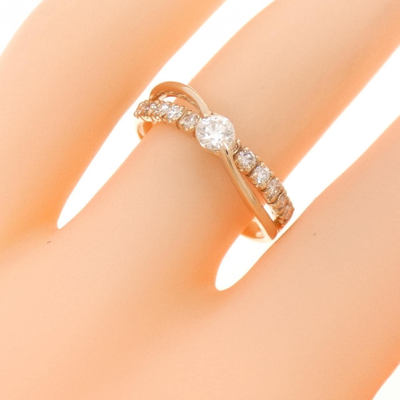 K18PG ダイヤモンド リング 0.40CT