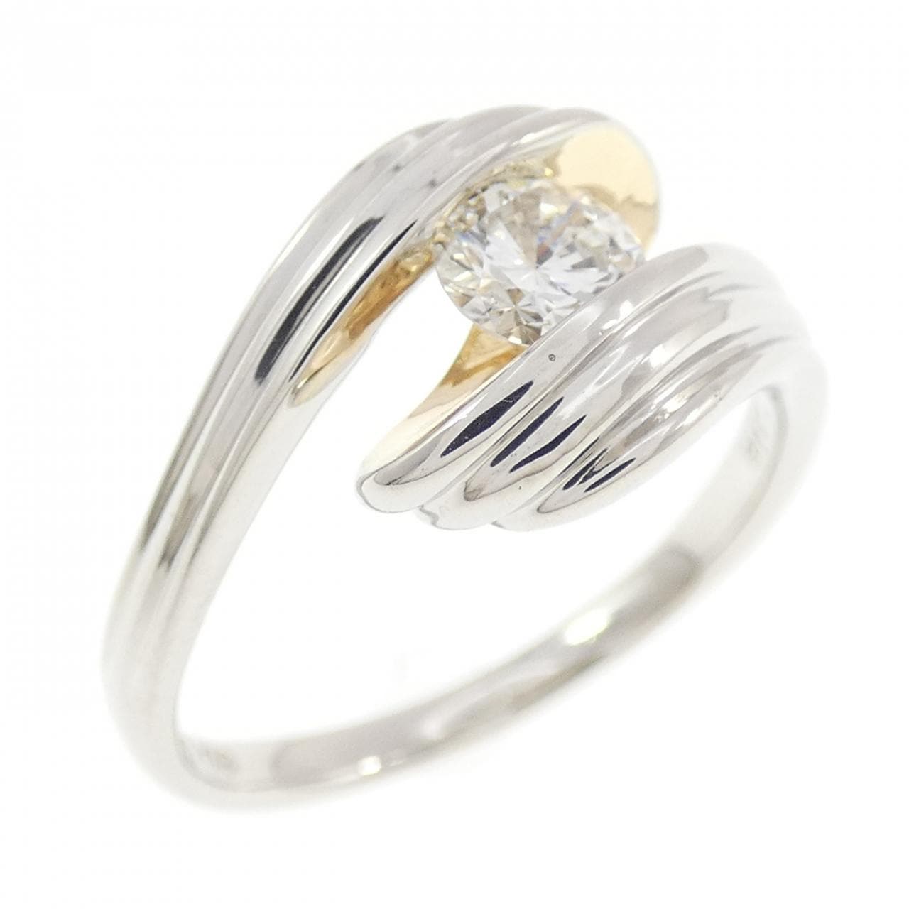PT900/K18YG ダイヤモンド リング 0.318CT