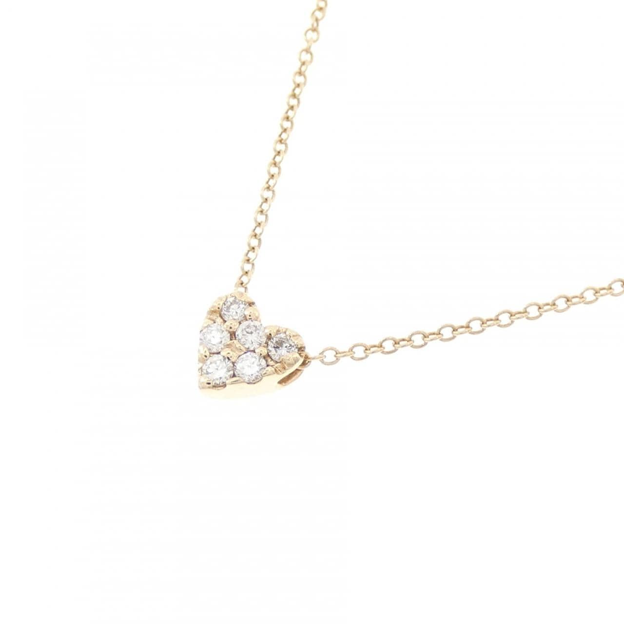 スタージュエリー ハート ダイヤモンド ネックレス 0.06CT