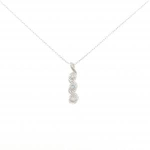 K18WG ダイヤモンド ネックレス 0.25CT