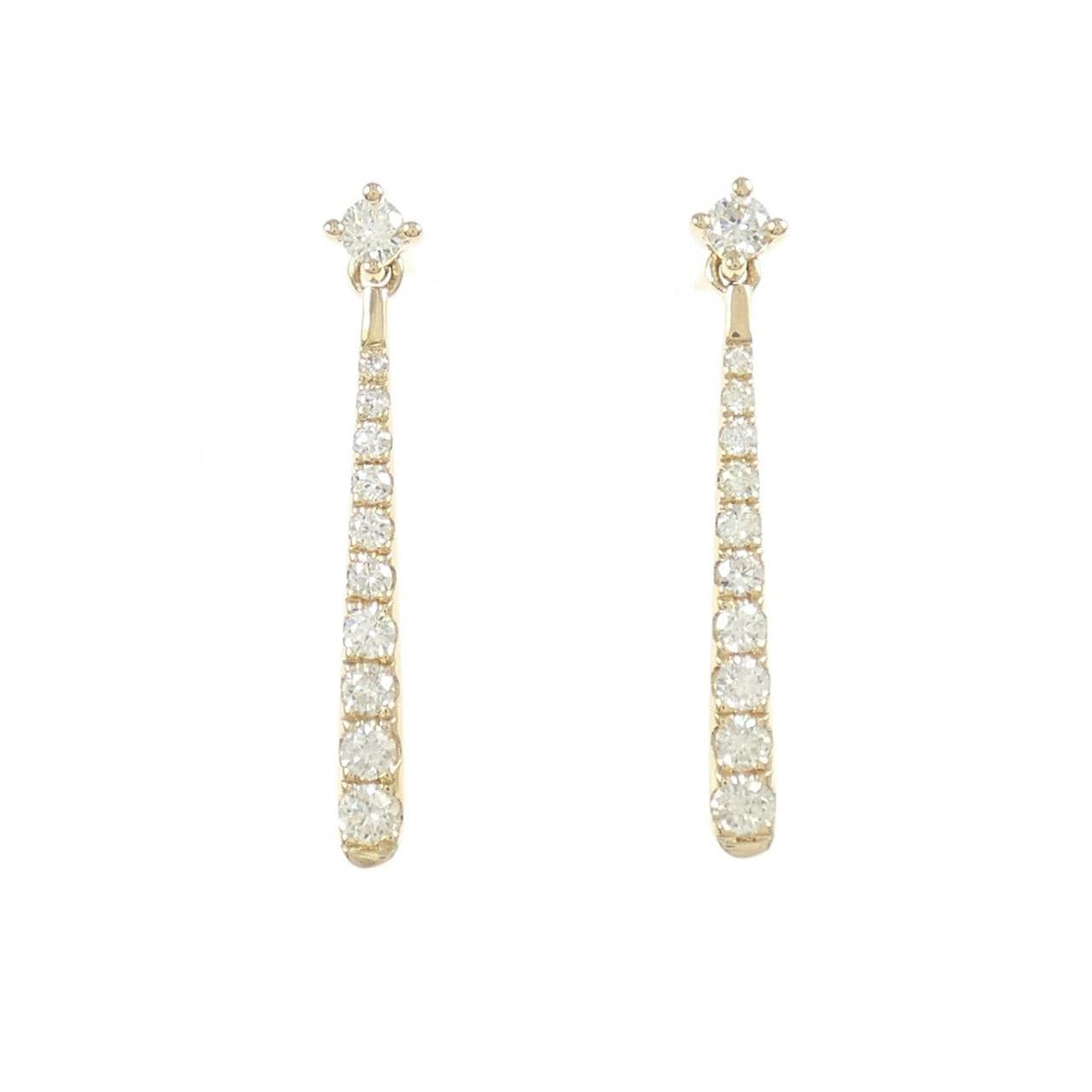 K18YG ダイヤモンド ピアス 0.50CT
