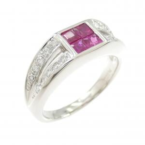 PT900 ルビー リング 0.75CT