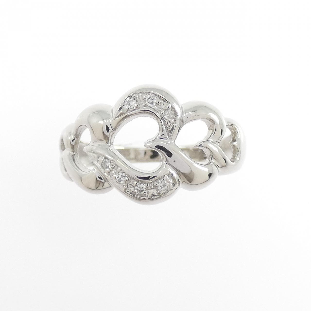 PT900 ハート ダイヤモンド リング 0.04CT
