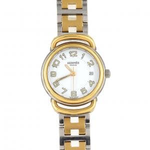 【ノーメンテナンス特価】エルメス プルマン コンビ PU2.240 SSxGP クォーツ