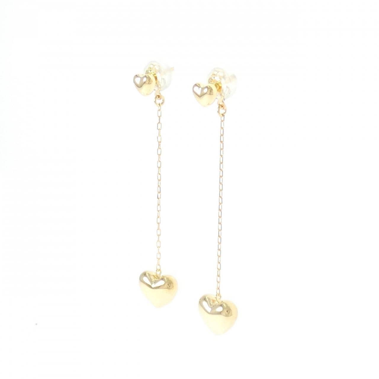 K18YG ハート ピアス