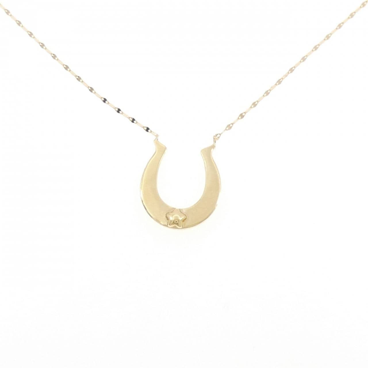 K18YG ホースシュー×スター ネックレス