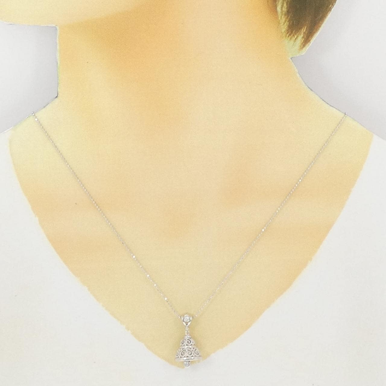 K18WG/750WG  ダイヤモンド ネックレス