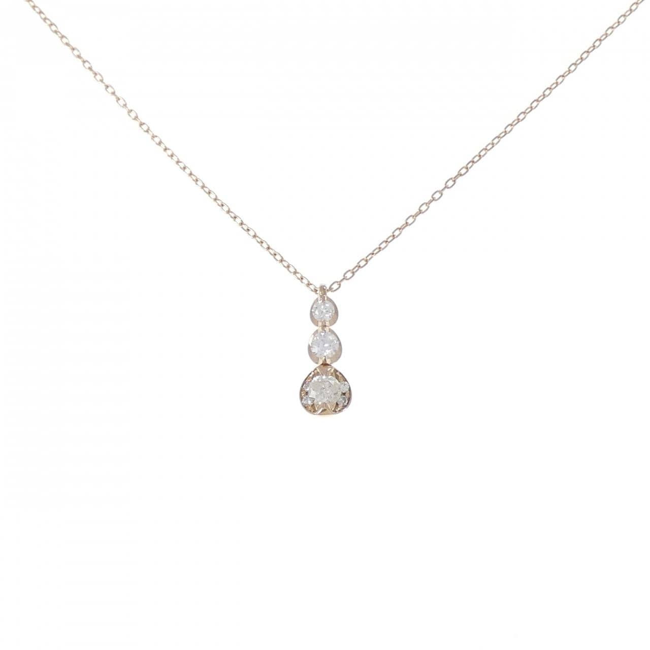 K18PG ダイヤモンド ネックレス 0.19CT