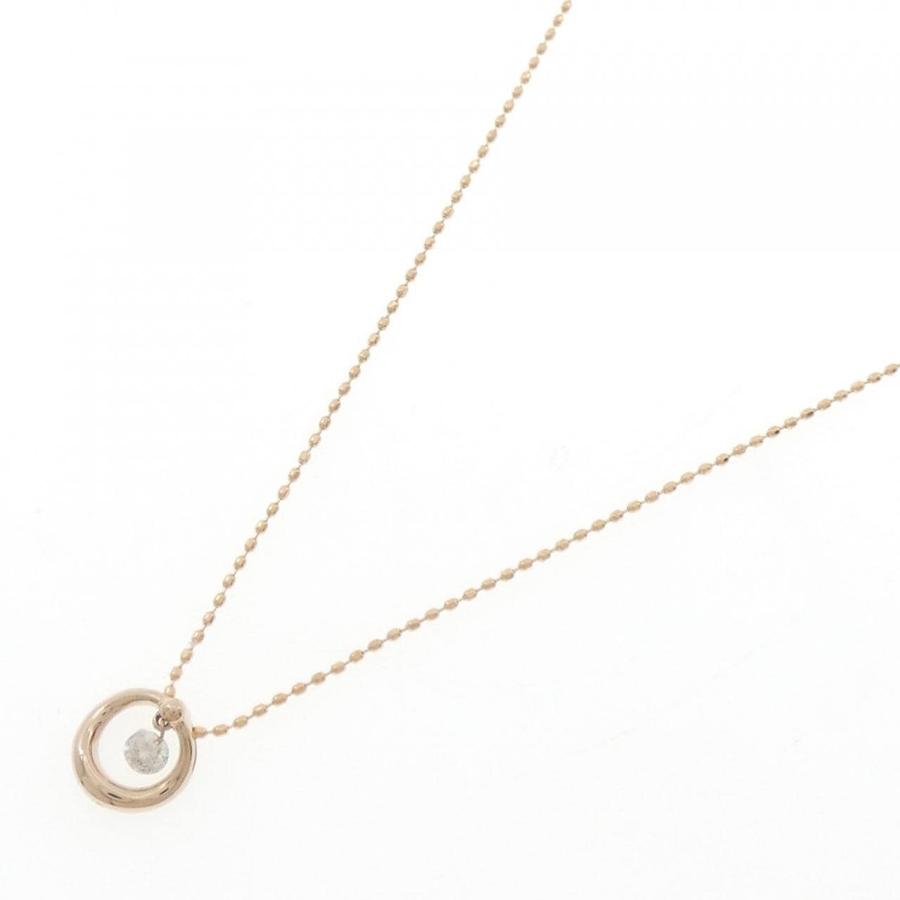 K18PG ダイヤモンド ネックレス 0.10CT