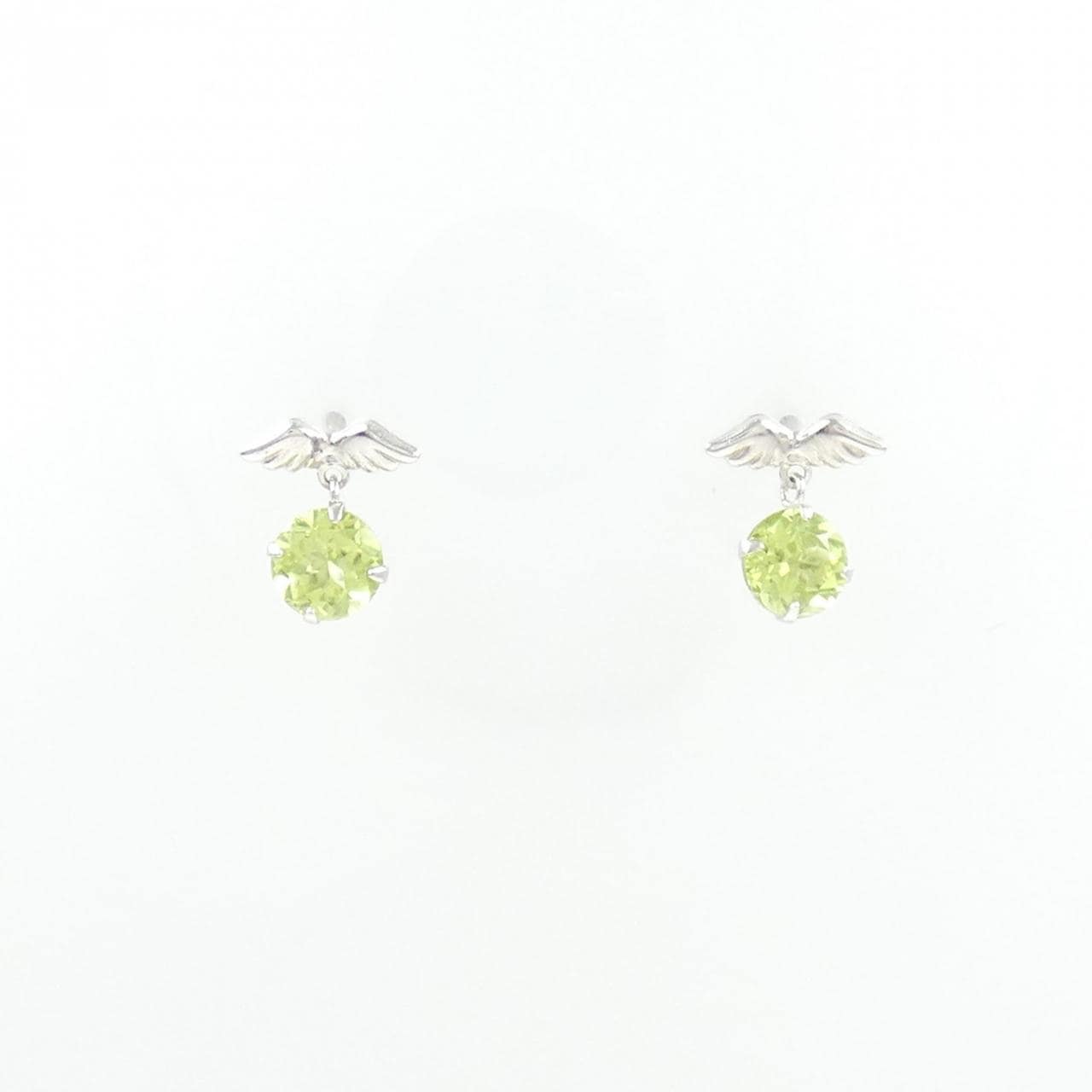 K14WG ペリドット ピアス