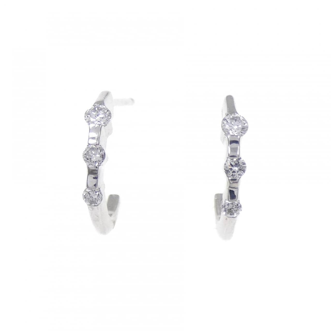 PT900 ダイヤモンド ピアス 0.10CT