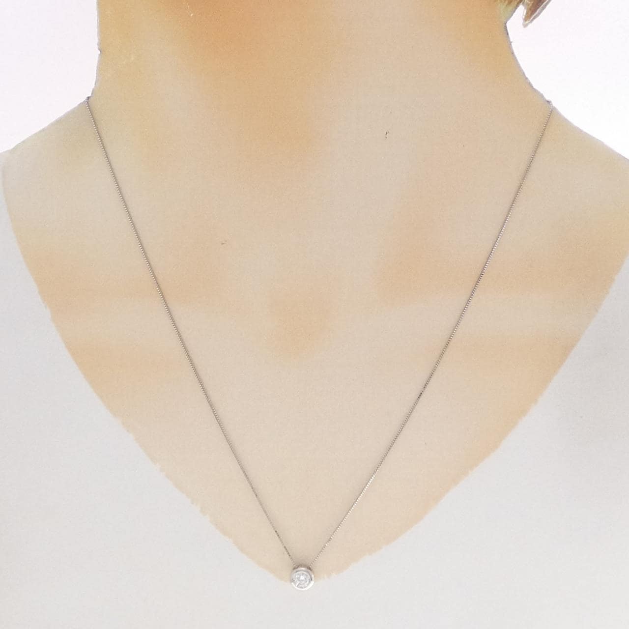 PT950 ダイヤモンド ネックレス 0.30CT D VS2 3EXT