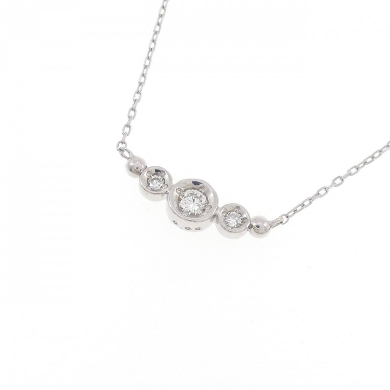 K10WG ダイヤモンド ネックレス 0.05CT