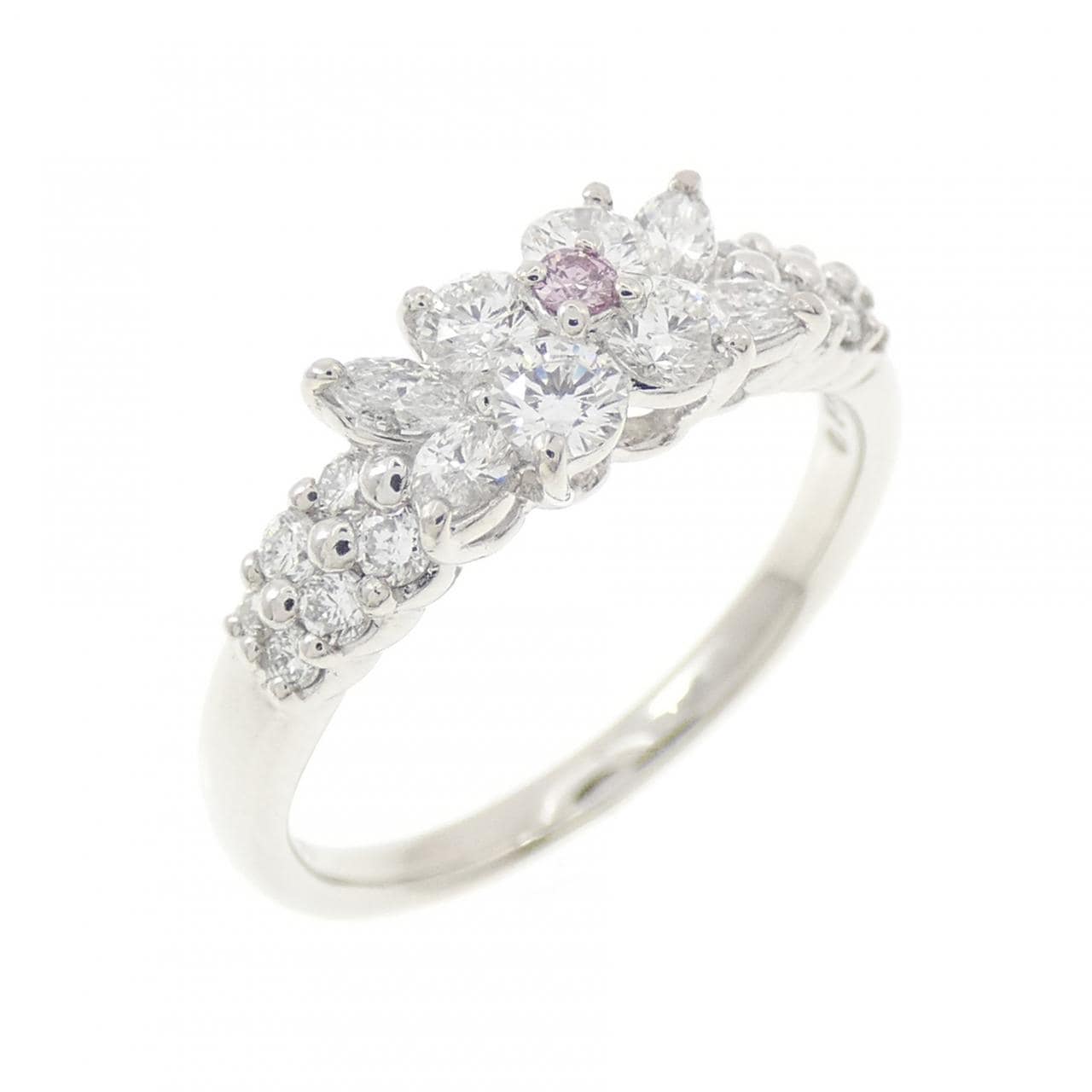 PT900 ピンクダイヤモンド リング 0.01CT