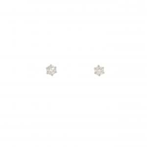 PT900 ソリティア ダイヤモンド ピアス 0.2CT