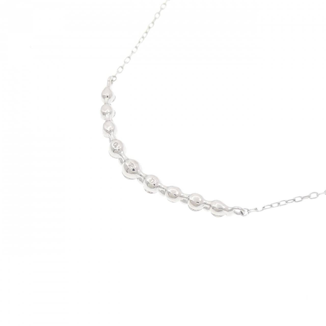 K18WG ダイヤモンド ネックレス 0.20CT