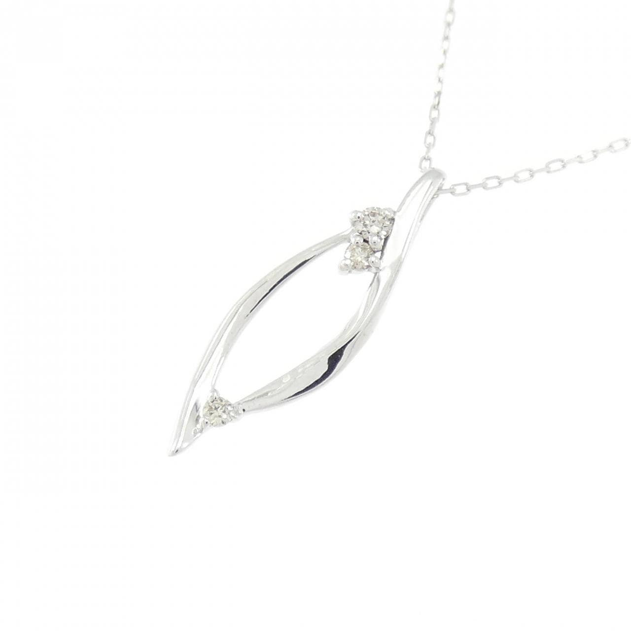 K10WG ダイヤモンド ネックレス 0.03CT