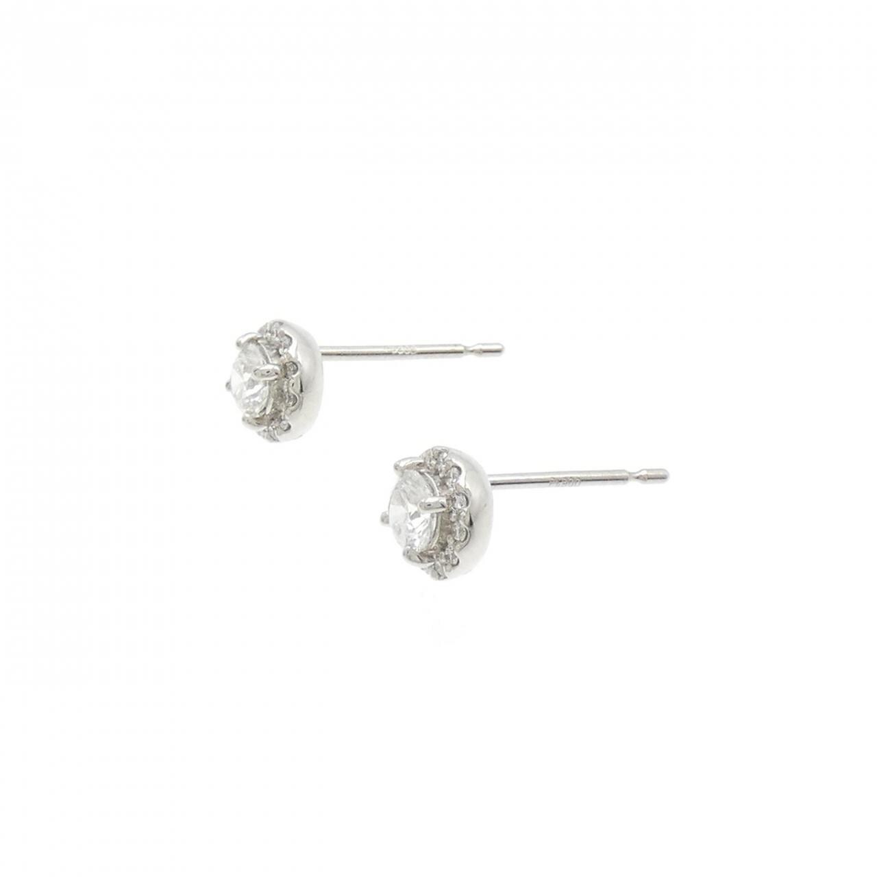 [再加工款] PT900/ST鑽石耳環 0.204CT 0.229CT D SI1 EXT