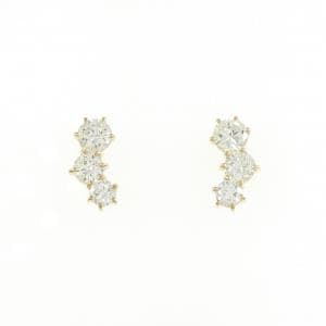 【リメイク】K18YG ダイヤモンド ピアス 0.70CT