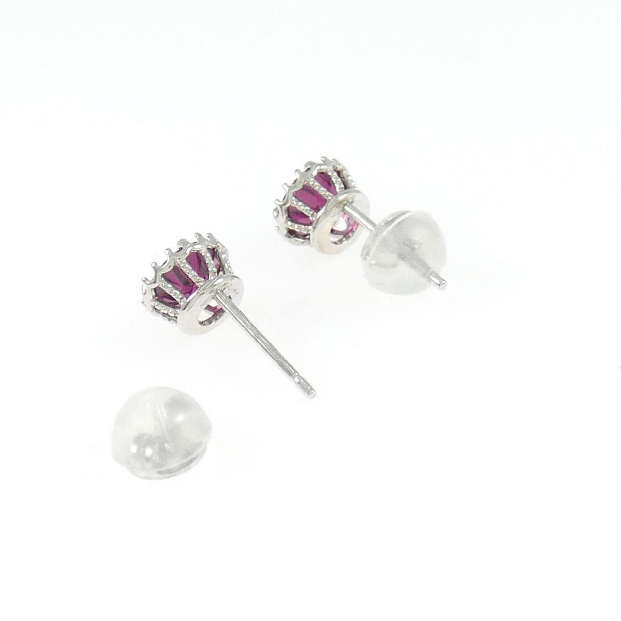 K10WG ガーネット ピアス