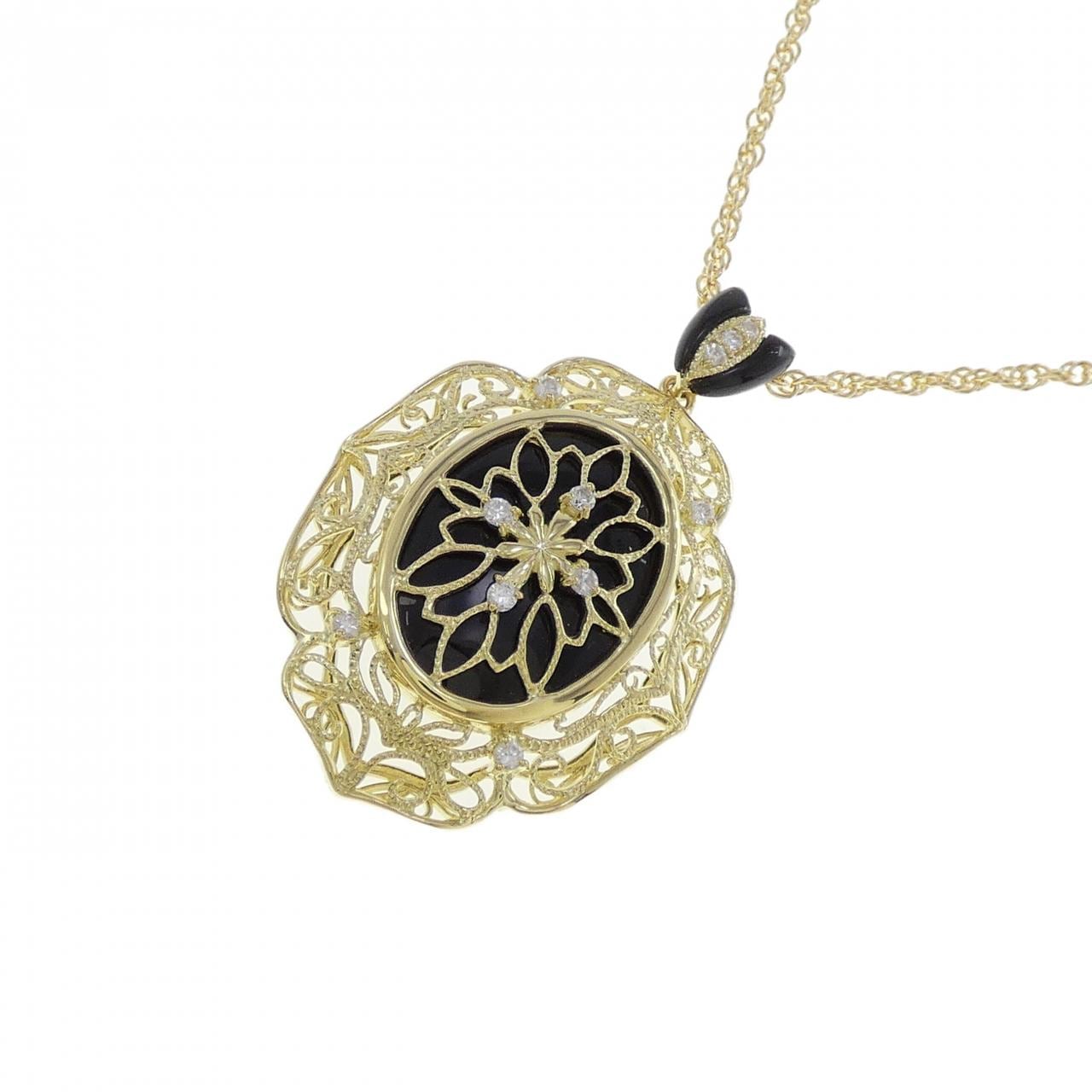 K18YG オニキス ネックレス