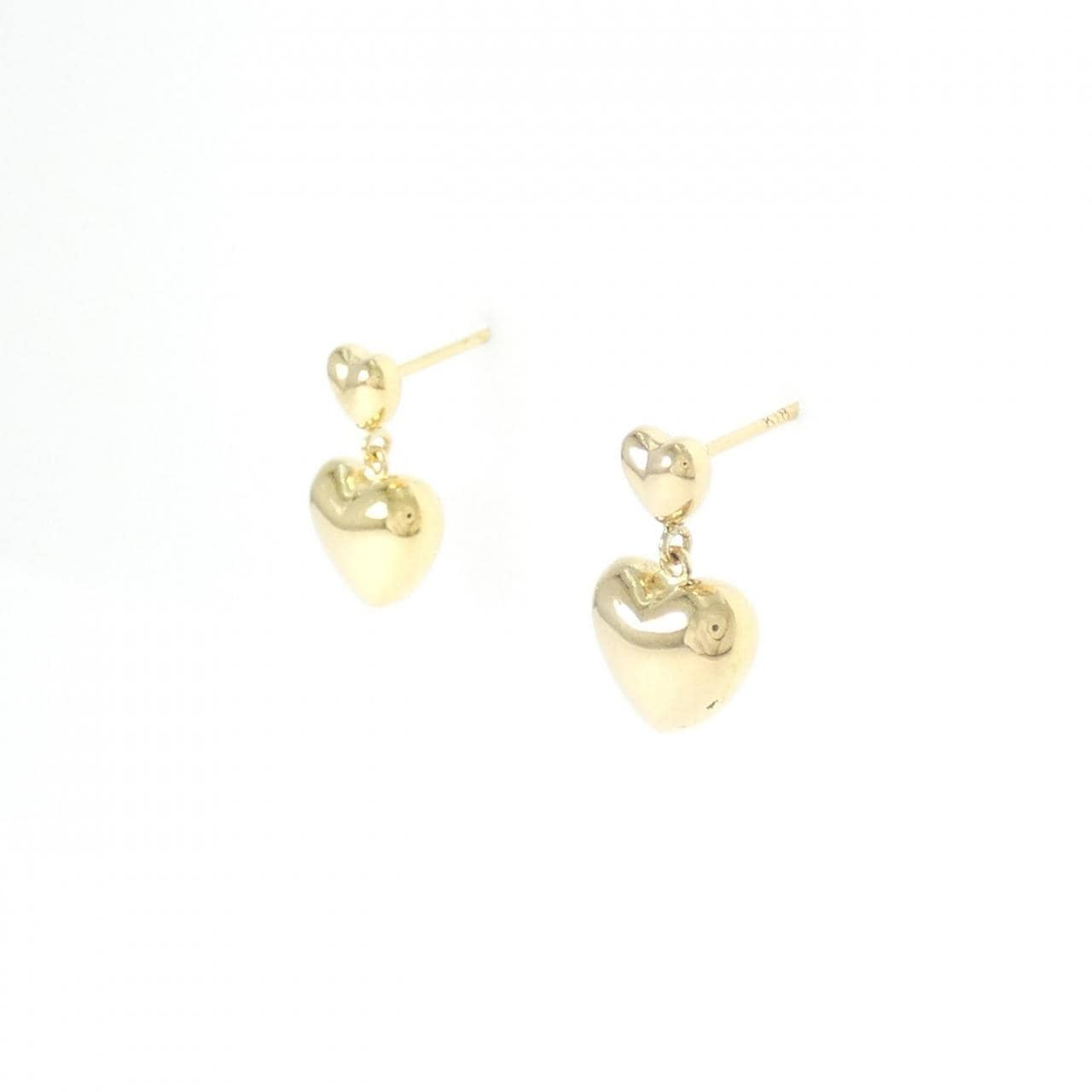 K18YG ハート ピアス