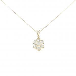 K18YG フラワー ダイヤモンド ネックレス 1.00CT