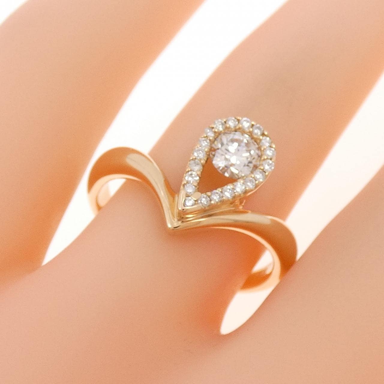 K18PG ダイヤモンド リング 0.308CT