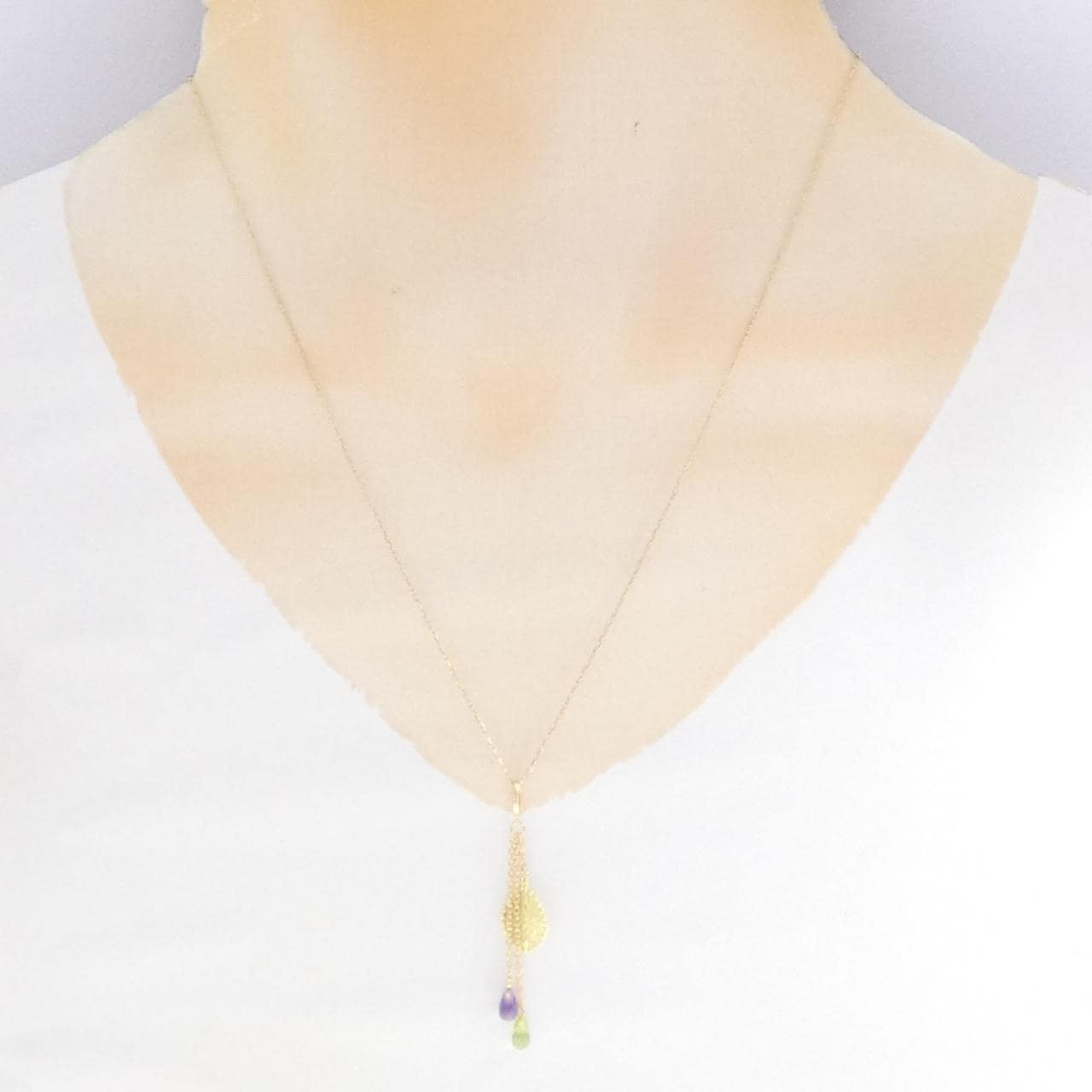 K18YG ペリドット ネックレス