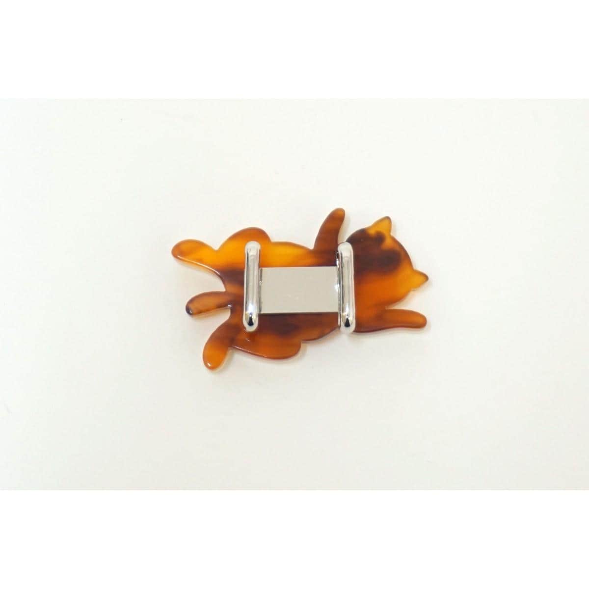【新品】帯留　ネコ