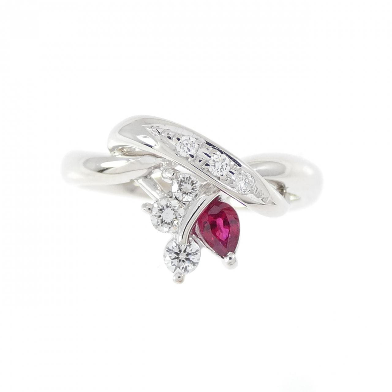 PT900 ルビー リング 0.14CT