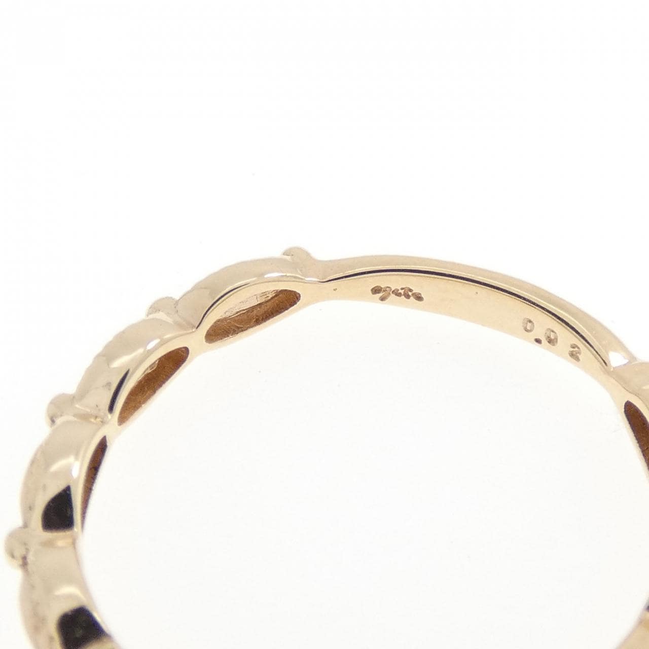アガット ダイヤモンド ピンキー リング 0.02CT