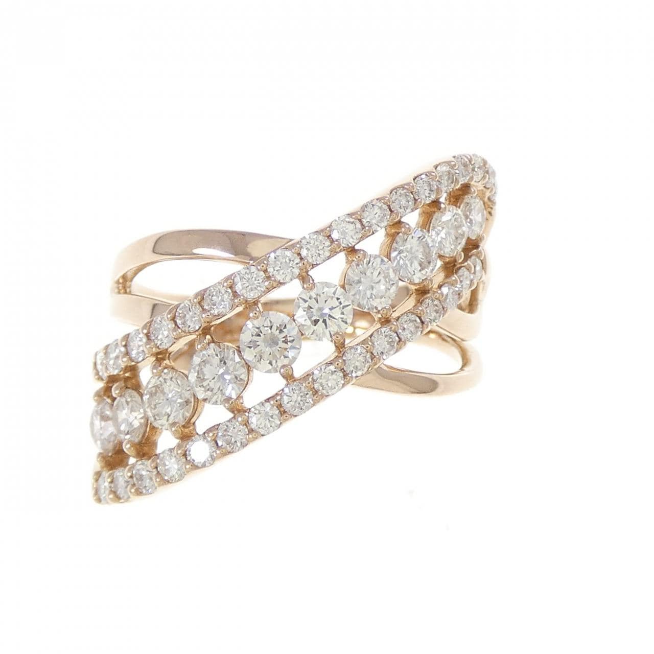 K18PG ダイヤモンド リング 0.70CT
