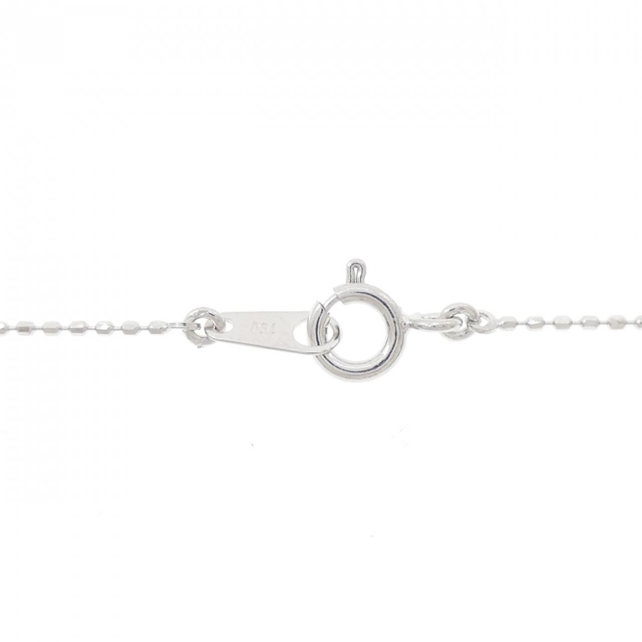 K18WG クロス ダイヤモンド ネックレス 0.15CT
