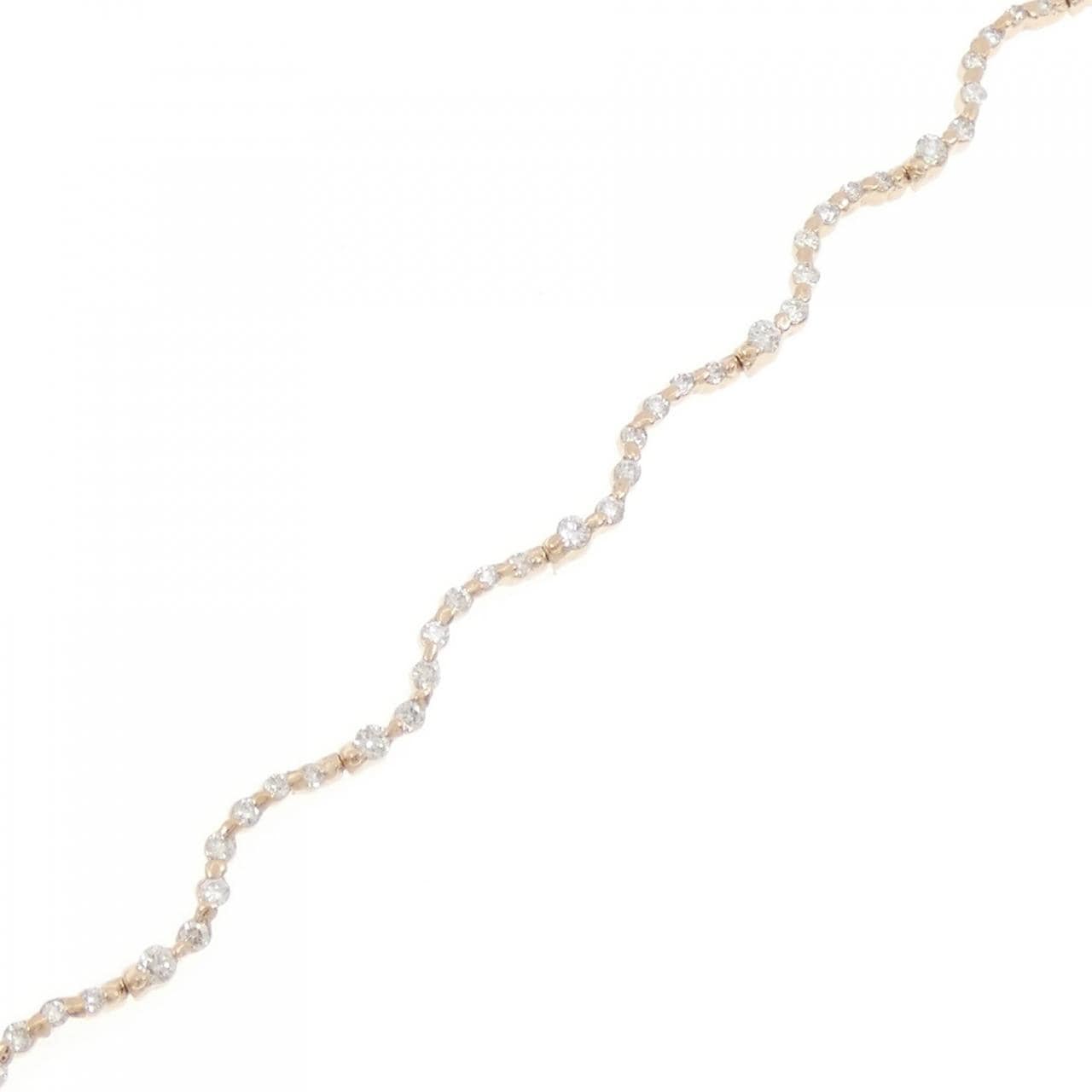 K18PG ダイヤモンド ブレスレット 1.00CT