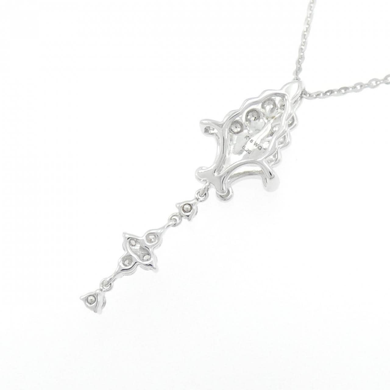 K18WG ダイヤモンド ネックレス 0.20CT