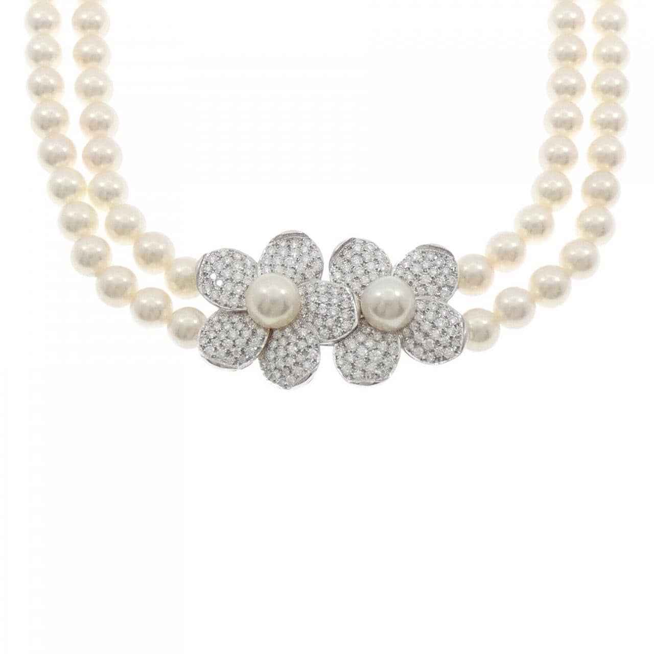 ミキモト フラワー アコヤパール ネックレス 7-7.5mm