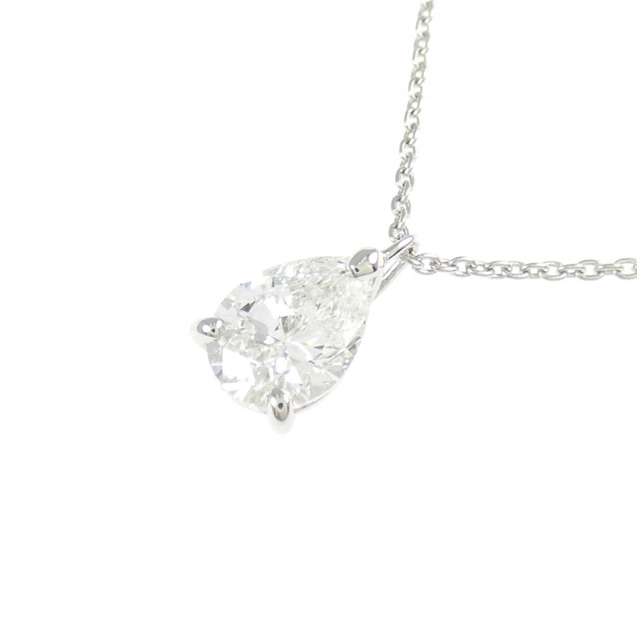 PT900/PT850 ダイヤモンド ネックレス 1.009CT G I1 ペアシェイプ