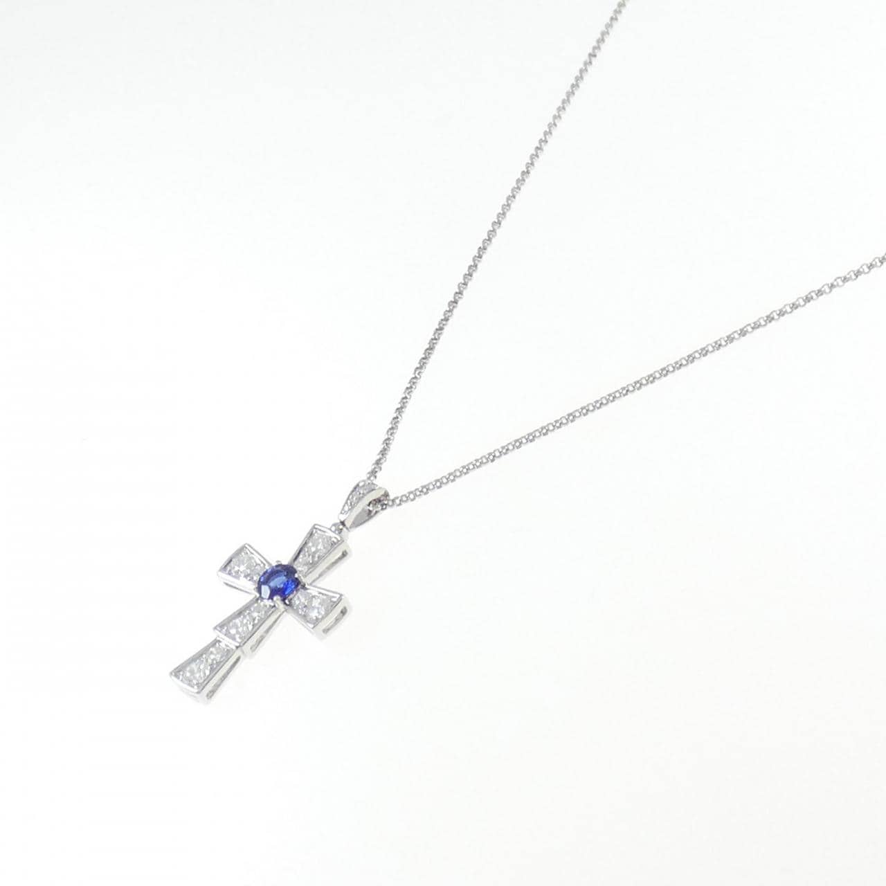 BVLGARI cross sapphire necklace