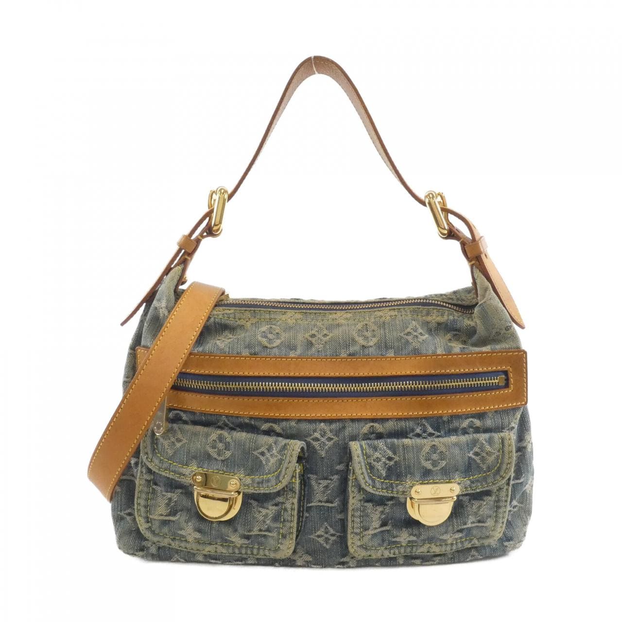 ルイヴィトン モノグラム デニム バギー PM M95049+J54316 ショルダーバッグ