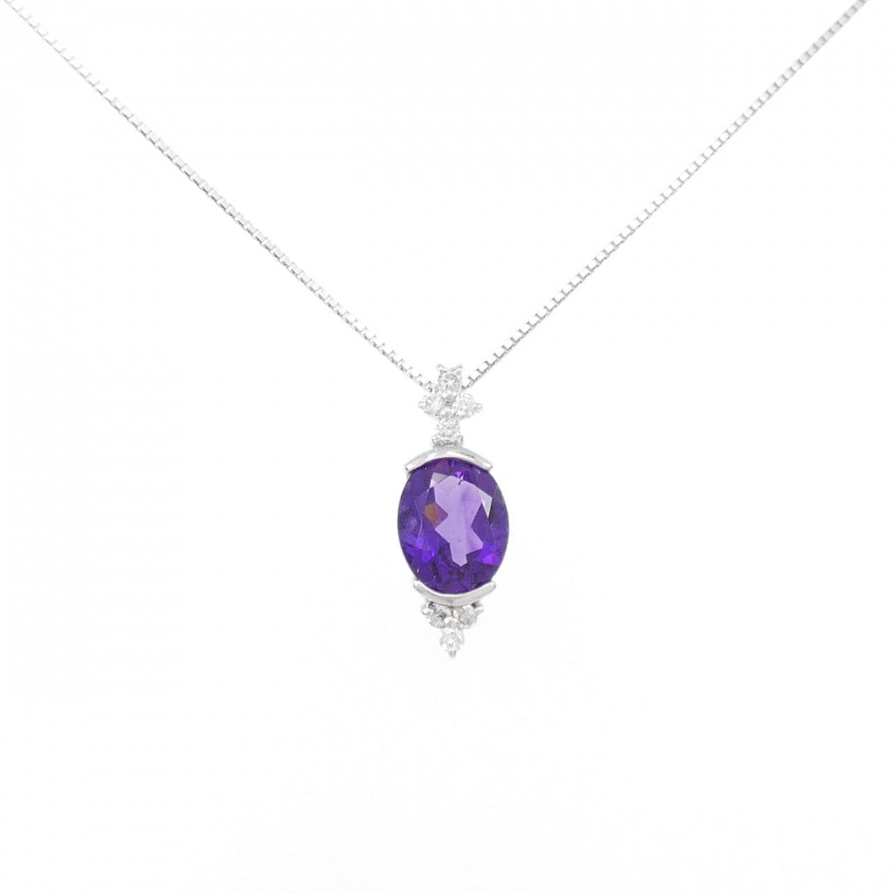 K18WG Amethyst Necklace 1.57CT