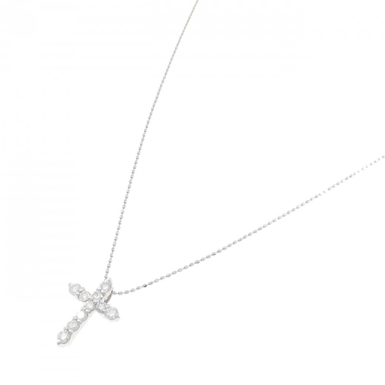 PT900/PT850 クロス ダイヤモンド ネックレス 0.50CT